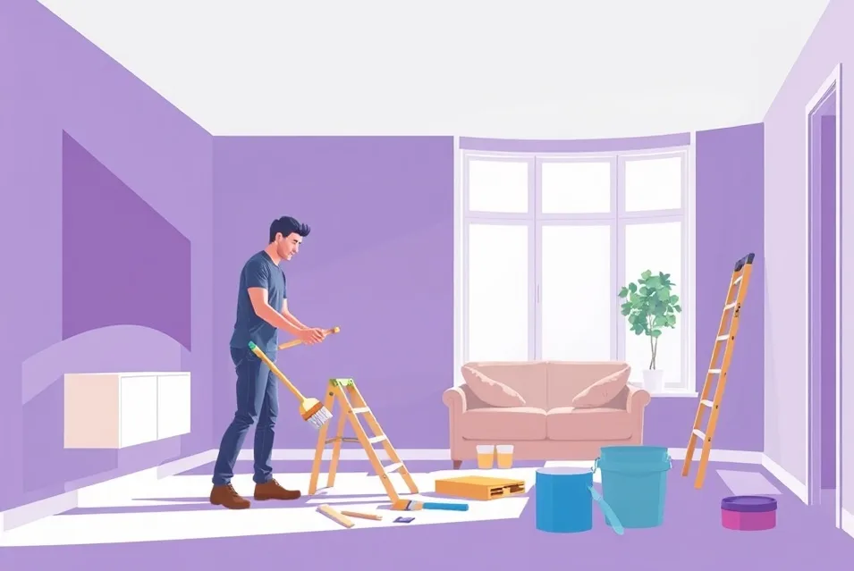 Intérieur rénové après travaux de peinture à La Baule-Escoublac