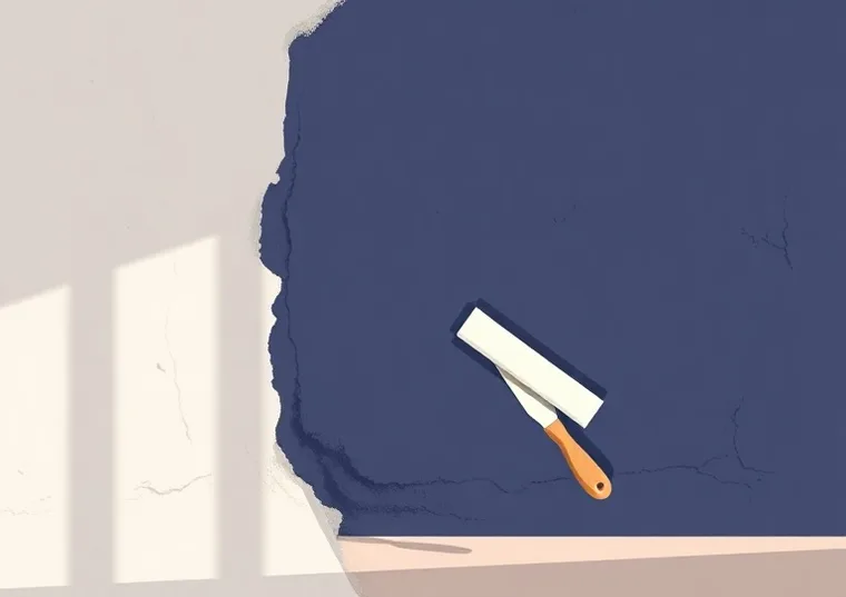 Application d'un enduit décoratif à la lisseuse sur un mur